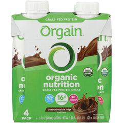 Organic Nutrition Grass-Fed Protein Shake - Creamy Chocolate Fudge