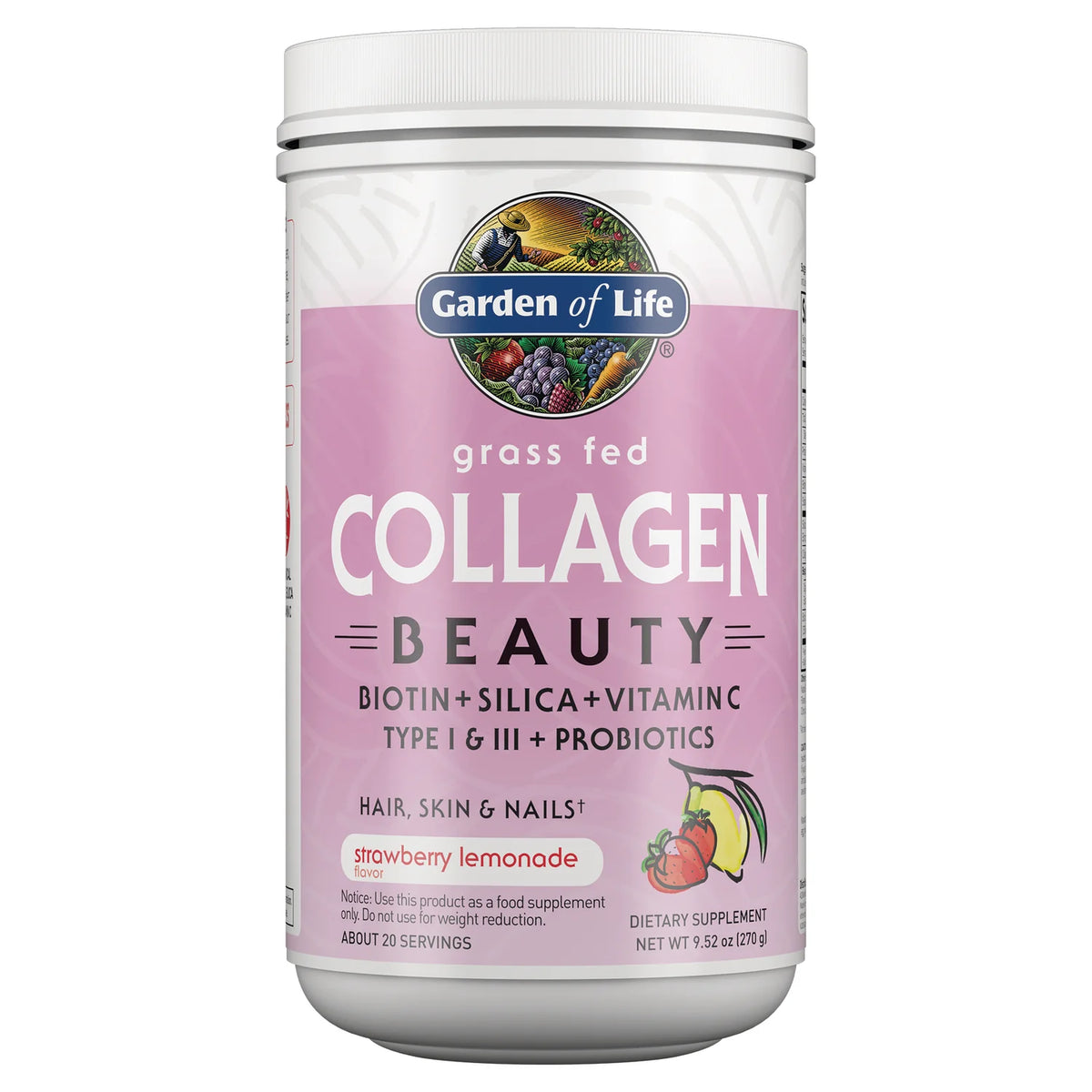 Grass Fed Collagen Beauty - Strawberry Lemonade