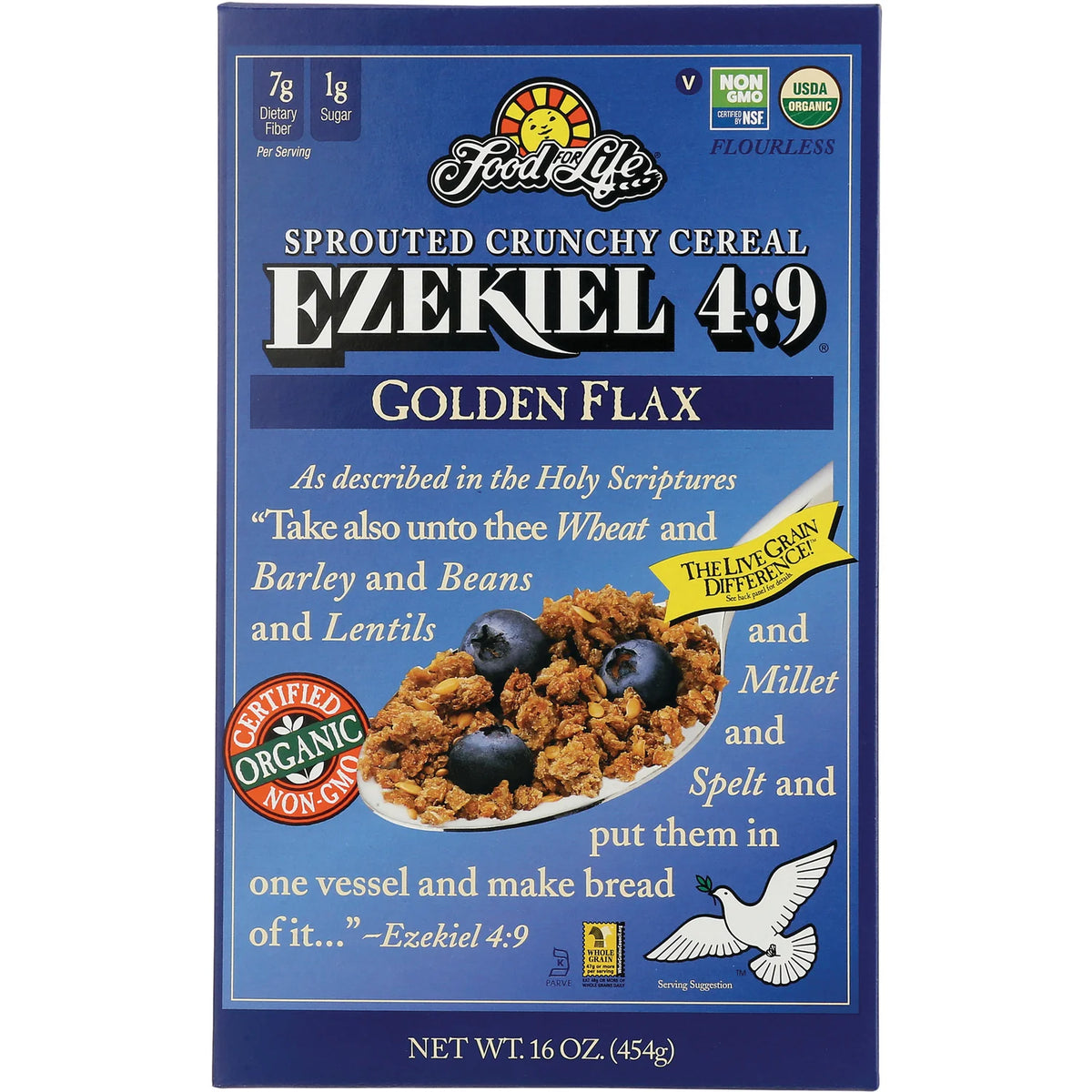 Sprouted Crunchy Cereal Ezekiel 4:9 - Golden Flax