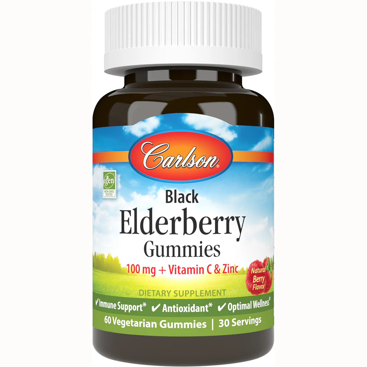 Black Elderberry Gummies + Vitamin C & Zinc - Berry