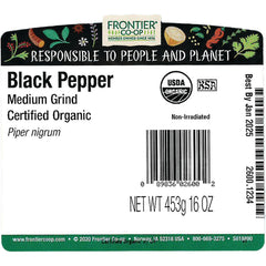 Organic Medium Grind Black Pepper