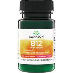 Vitamin B12 with Folate - Strawberry Flavor