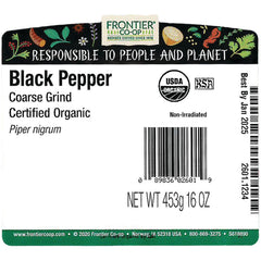 Organic Coarse Grind Black Pepper