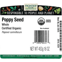 Organic Whole Poppy Seed