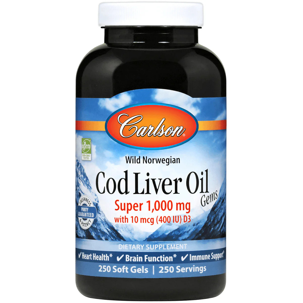 Wild Norwegian Cod Liver Oil Gems