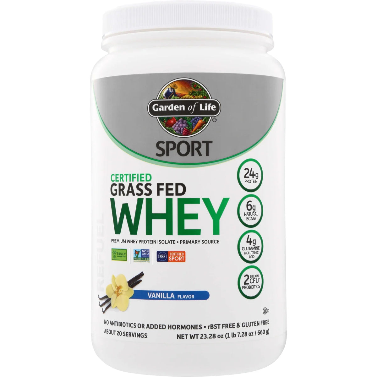 SPORT Certified Grass Fed Whey Protein - Vanilla