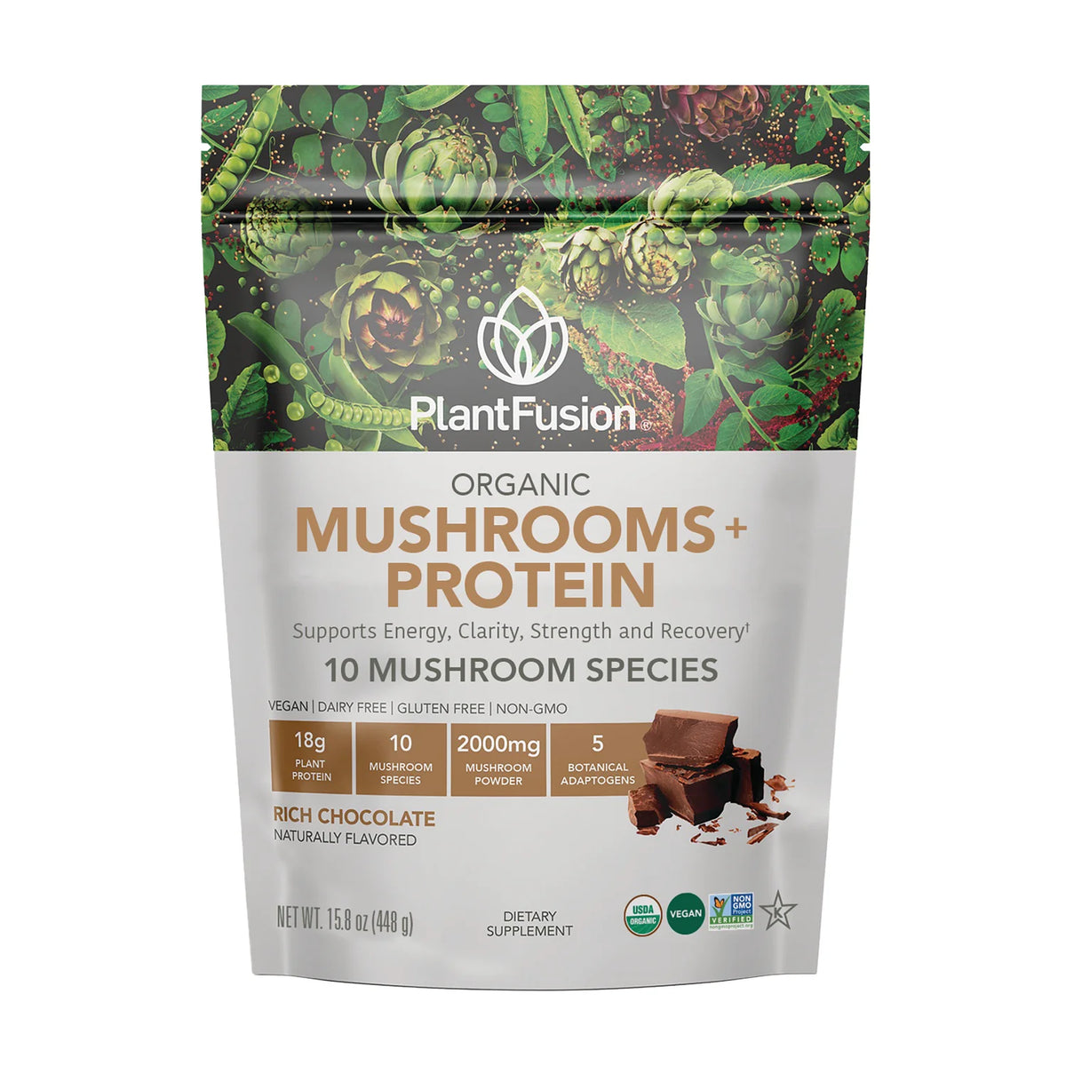 Organic Mushrooms + Protein - Rich Chocolate