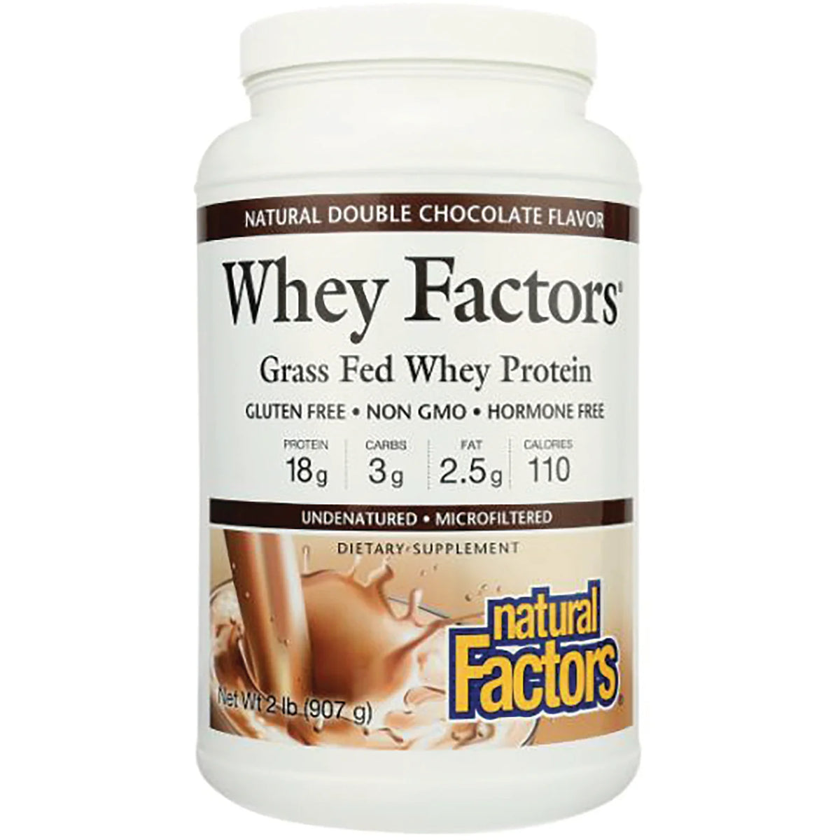 Whey Factors Grass Fed Whey Protein - Natural Double Chocolate