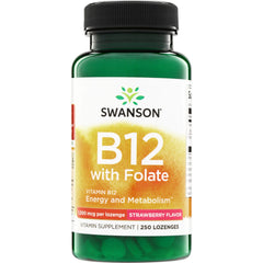 Vitamin B12 with Folate - Strawberry Flavor