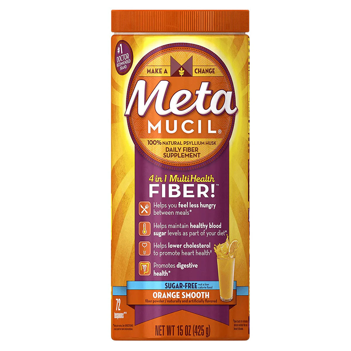 Psyllium Fiber Sugar Free Orange