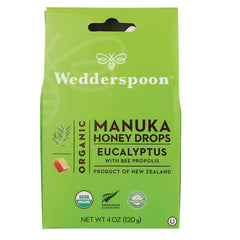 Organic Manuka Honey Drops - Eucalyptus w/ Bee Propolis