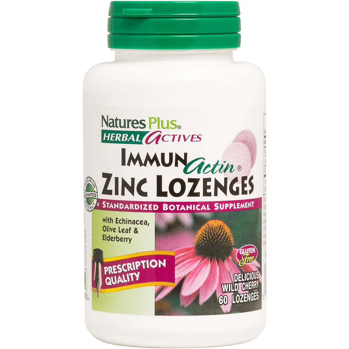 Herbal Actives Immun Actin Zinc Lozenges - Wild Cherry